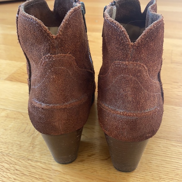 FRYE Reed Brown Suede Booties - Picture 5 of 9